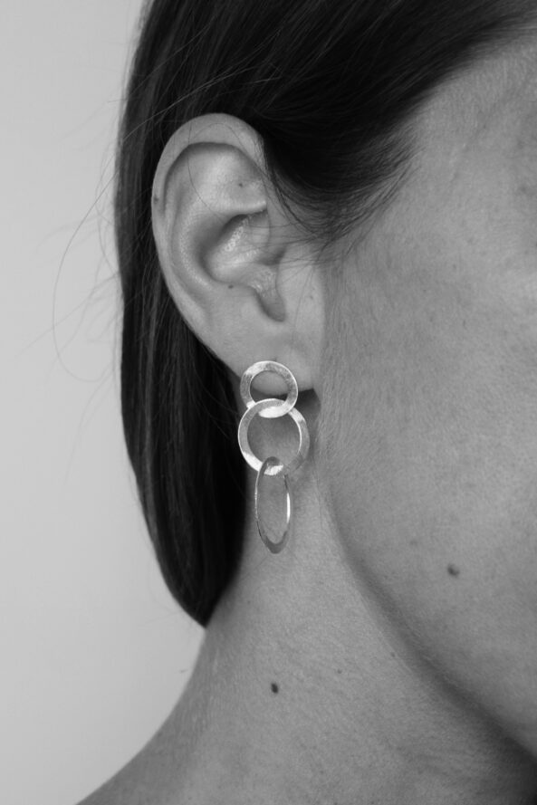 Earrings Bruched Circles