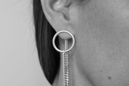 Earrings Circle & Chain