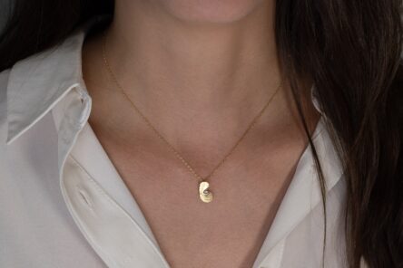 Alternative view of Necklace Capsule With Orange Sapphire