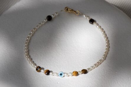 Bracelet Pearl & Tiger Eye