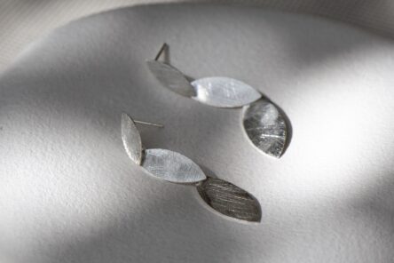 Earrings Marquise Brushed