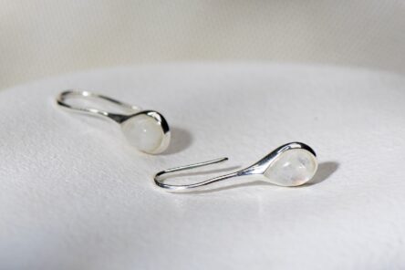 Earrings Rainbow Moonstone Drop