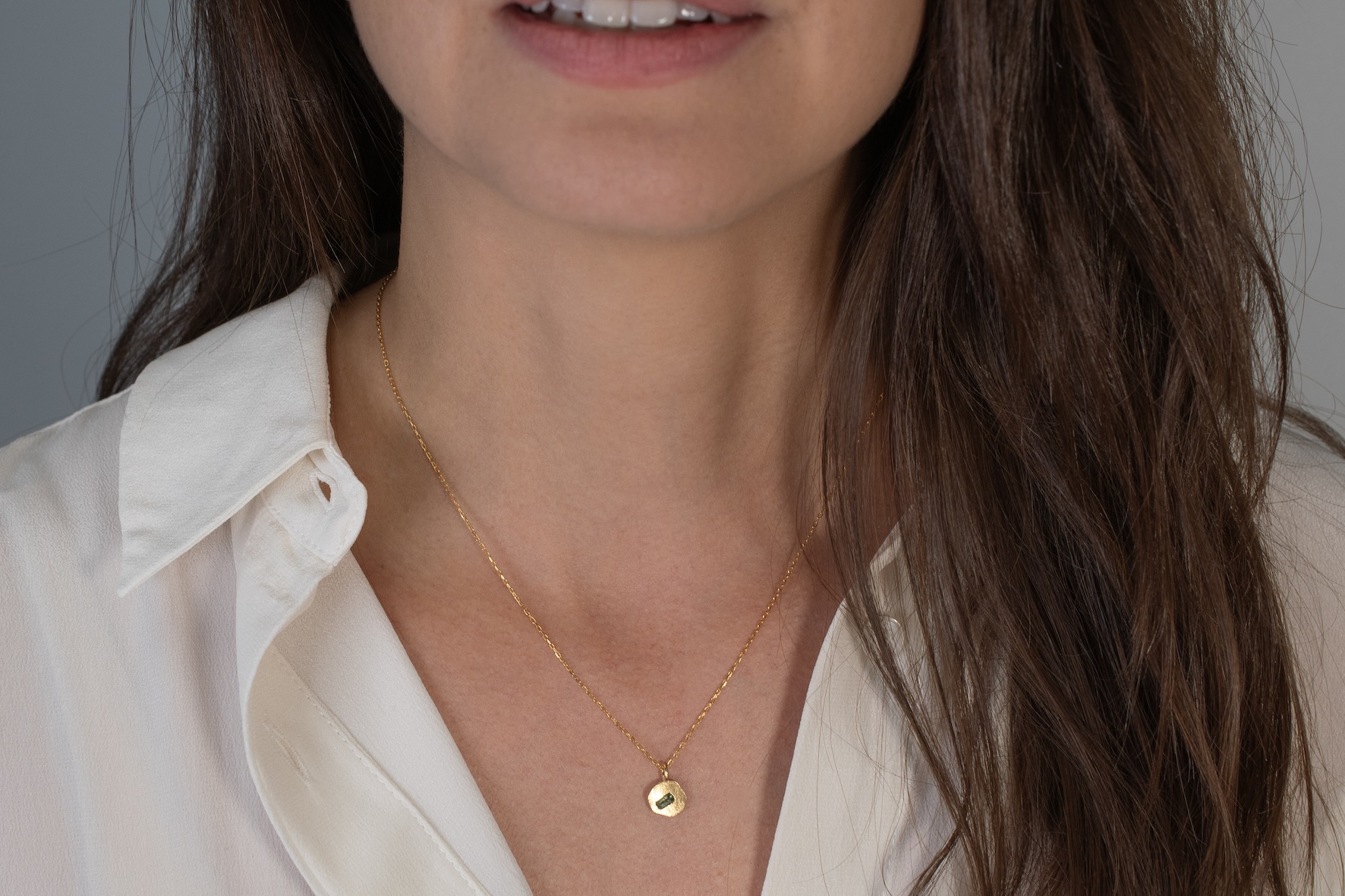 Necklace Green Turmaline Baguette – Bild 2