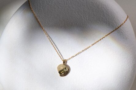 Necklace Green Turmaline Baguette