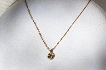 Necklace Green Turmaline Marquise