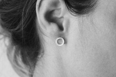 Earstuds brushed Circle