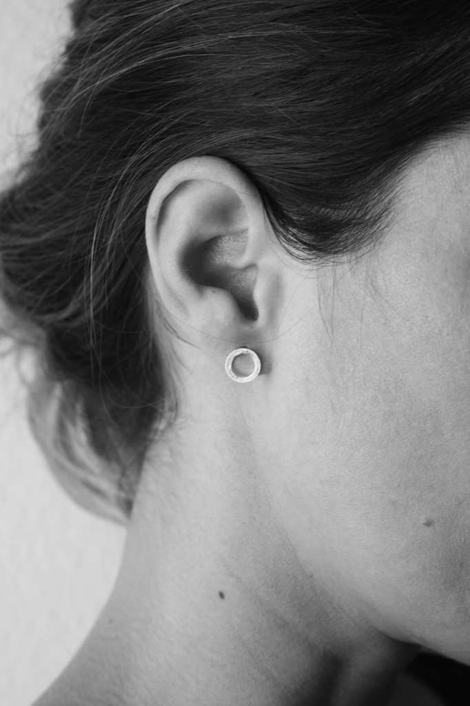 Earstuds brushed Circle