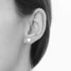 Earstuds brushed Heart
