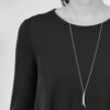 Necklace Olive Leaf with Smoky Quarz