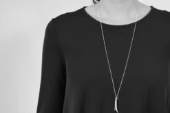 Necklace Olive Leaf with Smoky Quarz