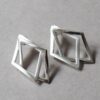 EarringsDoubleTriangleBrushed