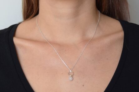 Necklace Flowerstone Rosequarz