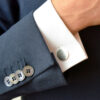 Cufflink Round Dull – Bild 4