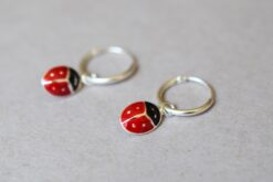 EarringsLadybugHoop