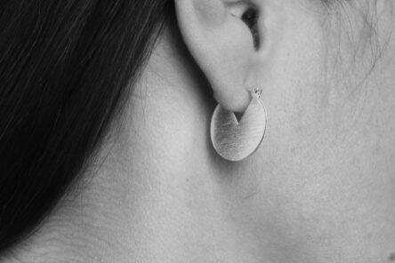 Earrings Brushed Disc