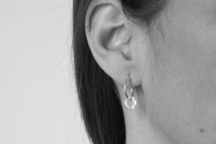 Earrings Flower Hoops
