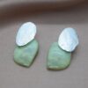 Earrings Lemon Chrysopras Cabochon – Bild 2