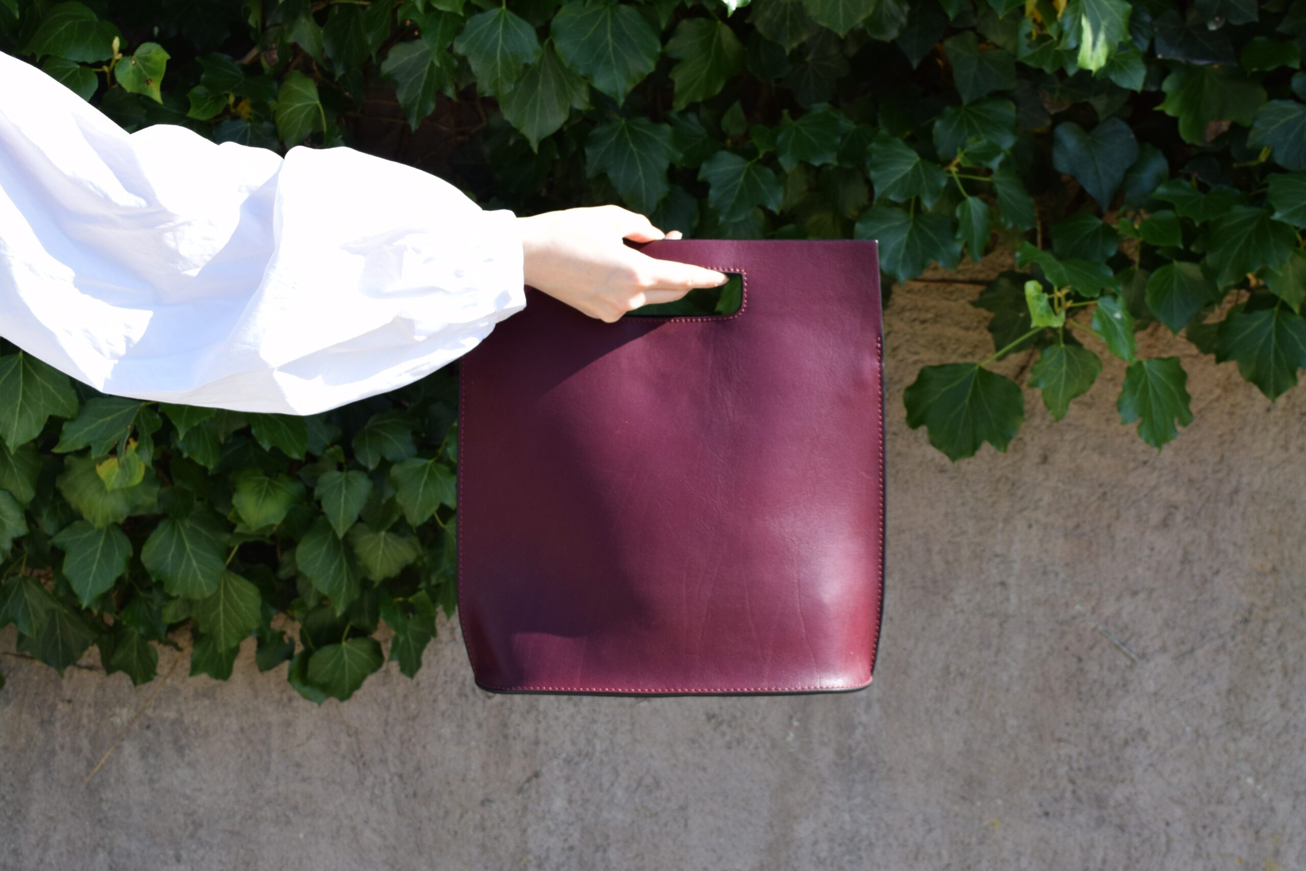 Leatherbag Open Bordeaux