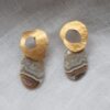 Earrings Crazy Lace Agate Cabochon