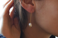 Alternative view of Earrings Oval Pearl