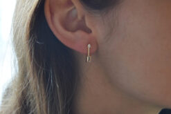 Alternative view of Earstuds Baguette Zirconia