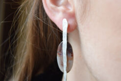 Alternative view of Earrings Lace Agate Cabochon