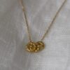 Necklace Three Hammered Ring – Bild 5
