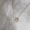 Necklace Three Hammered Ring – Bild 4