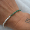 Bracelet Pearl & Green Quartz – Bild 2