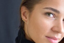Alternative view of Earstuds Baguette Crystals