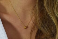 Alternative view of Necklace Three Hammered Ring