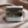 Small Jewelry Box Beige Velvet
