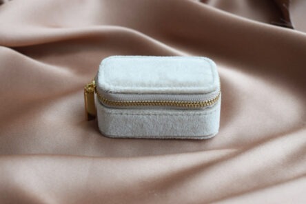 Alternative view of Small Jewelry Box Beige Velvet