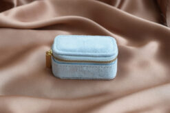 Alternative view of Small Jewelry Box Light Blue Velvet