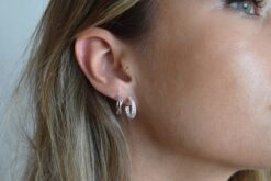 Alternative view of Earring Hoops Double Wire