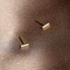 Earstuds Tiny Tube Yellow Gold 9ct – Bild 3