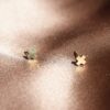 Earstuds Tiny X Yellow Gold 9ct – Bild 3
