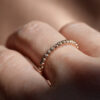 Ring Beads With Diamond Cut Rosegold or Whitegold 14ct – Bild 2