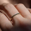 Ring With Black Zirconia Stones Yellow Gold 14ct – Bild 2