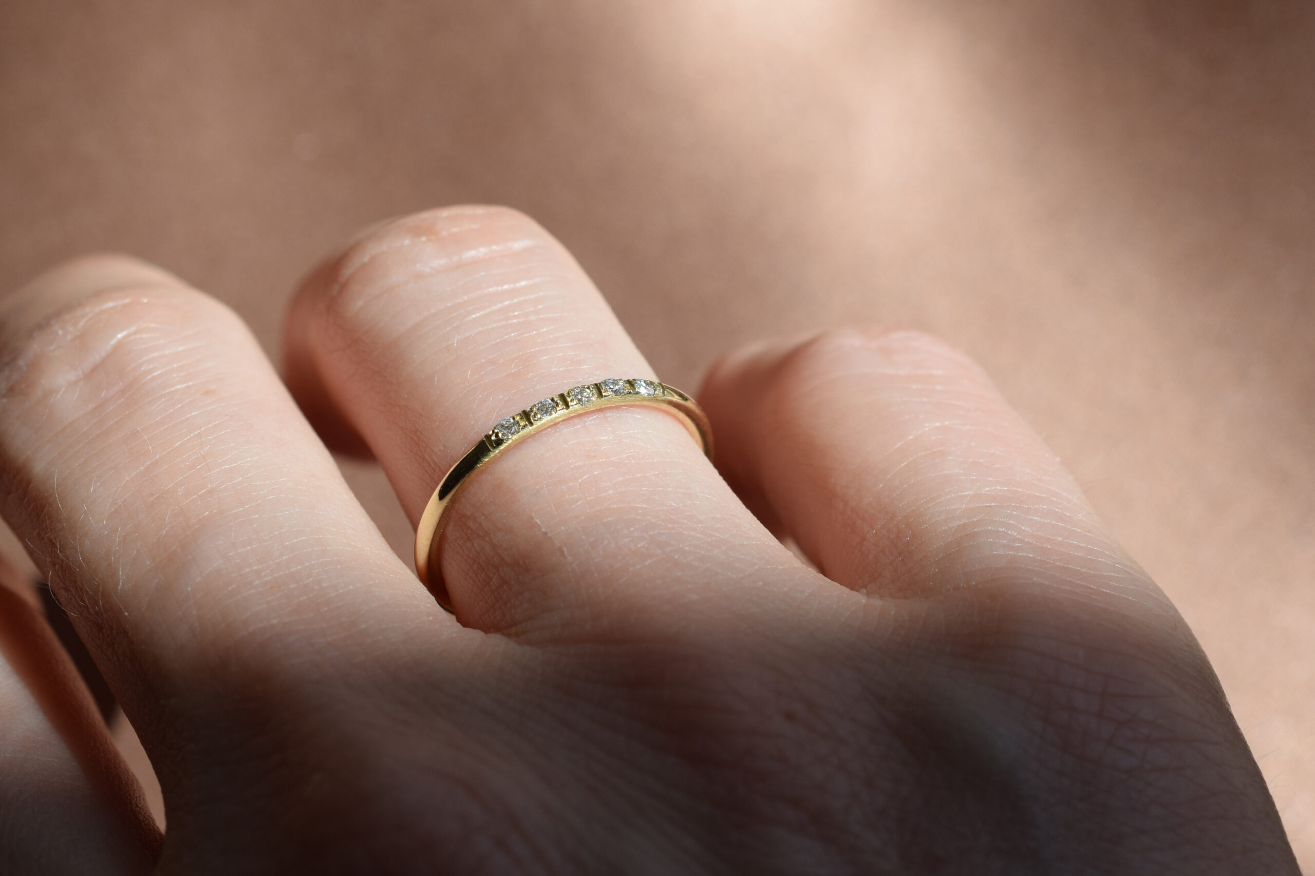 Ring With Clear Zirconia Stones Yellow Gold-14ct – Bild 2