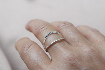 Alternative view of Ring Double Zirconia