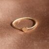 Ring Twist & Tiny Heart Yellow Gold 14ct – Bild 3