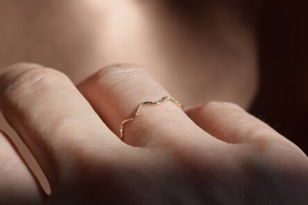 Alternative view of Ring Wave Yellow Gold 14ct