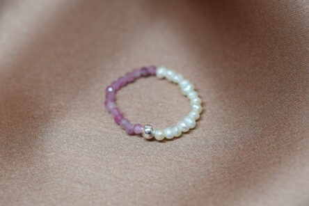 Ring Pearl & Pink Tourmaline