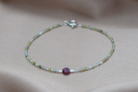 Bracelet Labradorite & Turmaline