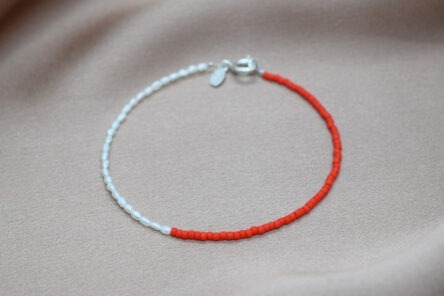 Bracelet Pearl & Red Coral