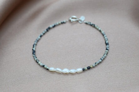 Bracelet Pearl & Stone Grey
