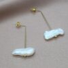 Earrings Square Pearl – Bild 3