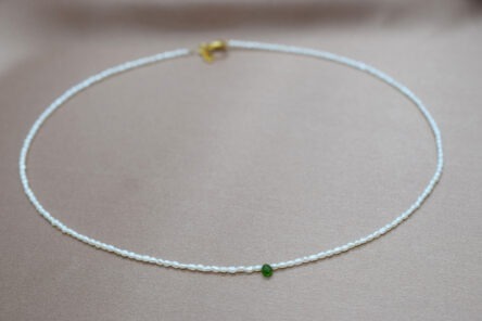 Necklace Pearl & Chrome Diopside