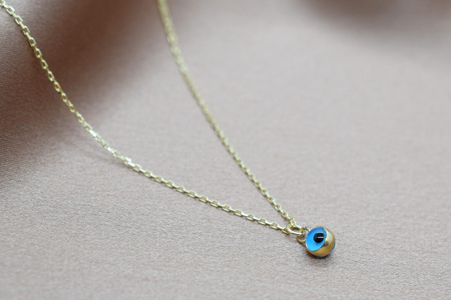 Necklace Blue Eye Yellow Gold 14ct – Bild 5